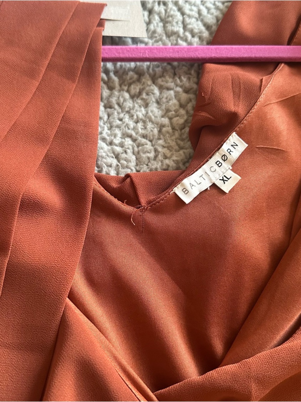 Rust Ruffle Sleeve Maxi Dress - Picture 3 of 5